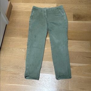 Zara olive cotton trousers